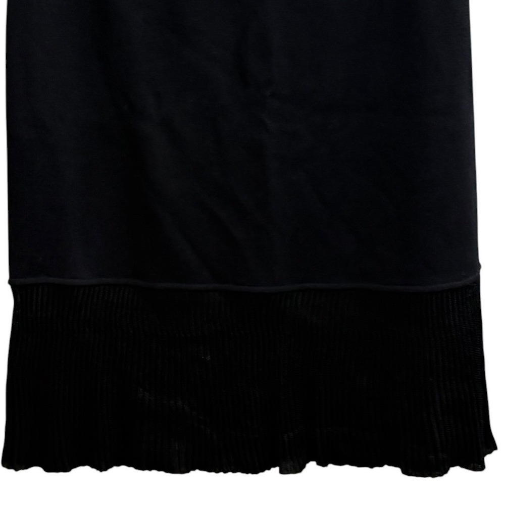 St. John Pleated Hem Santana Knit Skirt Womens Size 8 Black Timeless Luxury Chic - Picture 5 of 9